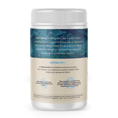 Naturealm Lion's Mane Mushroom Powder bottle - back label