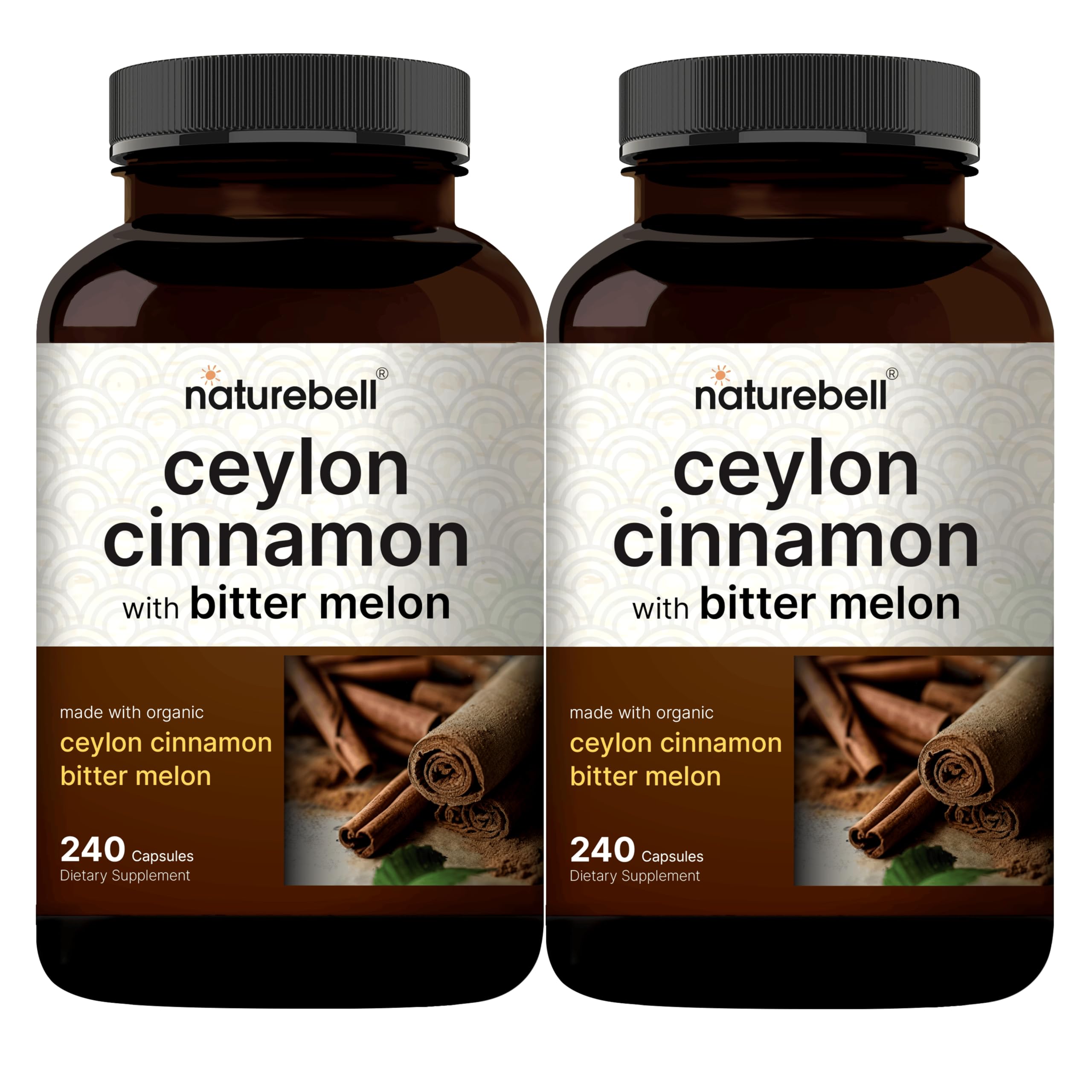 NatureBell ingredients: Ceylon cinnamon and bitter melon