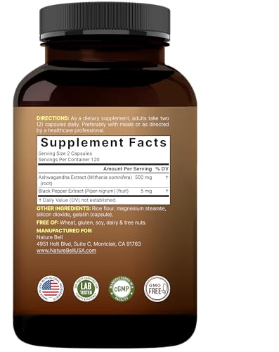 Ashwagandha root extract 25:1 and black pepper extract