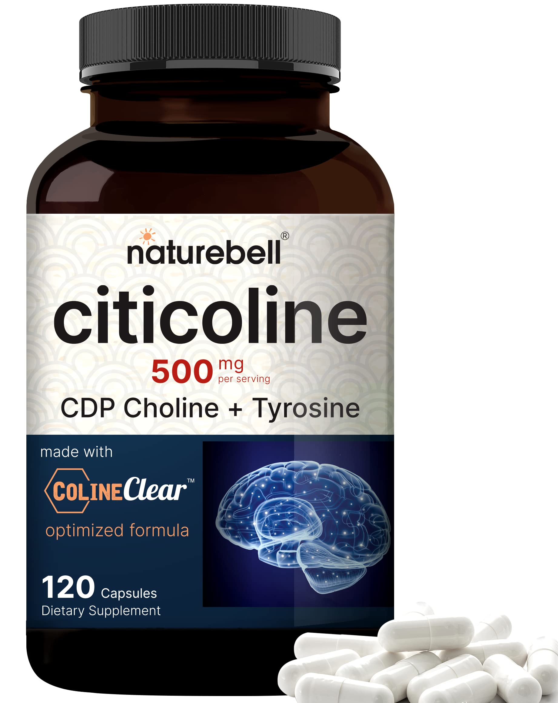 NatureBell Citicoline Tyrosine bottle label