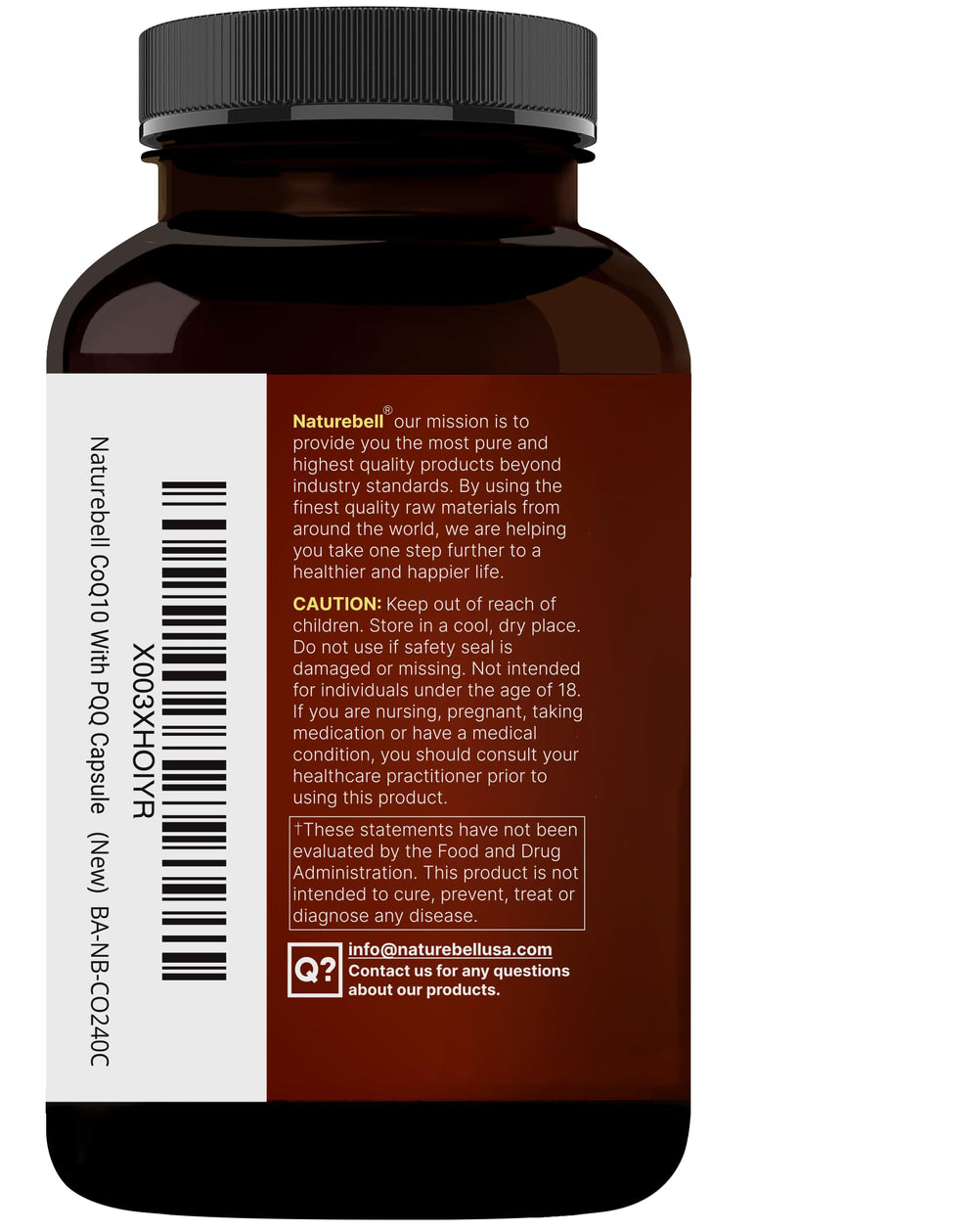 Concept image of energy and brain antioxidant support with CoQ10 and PQQ