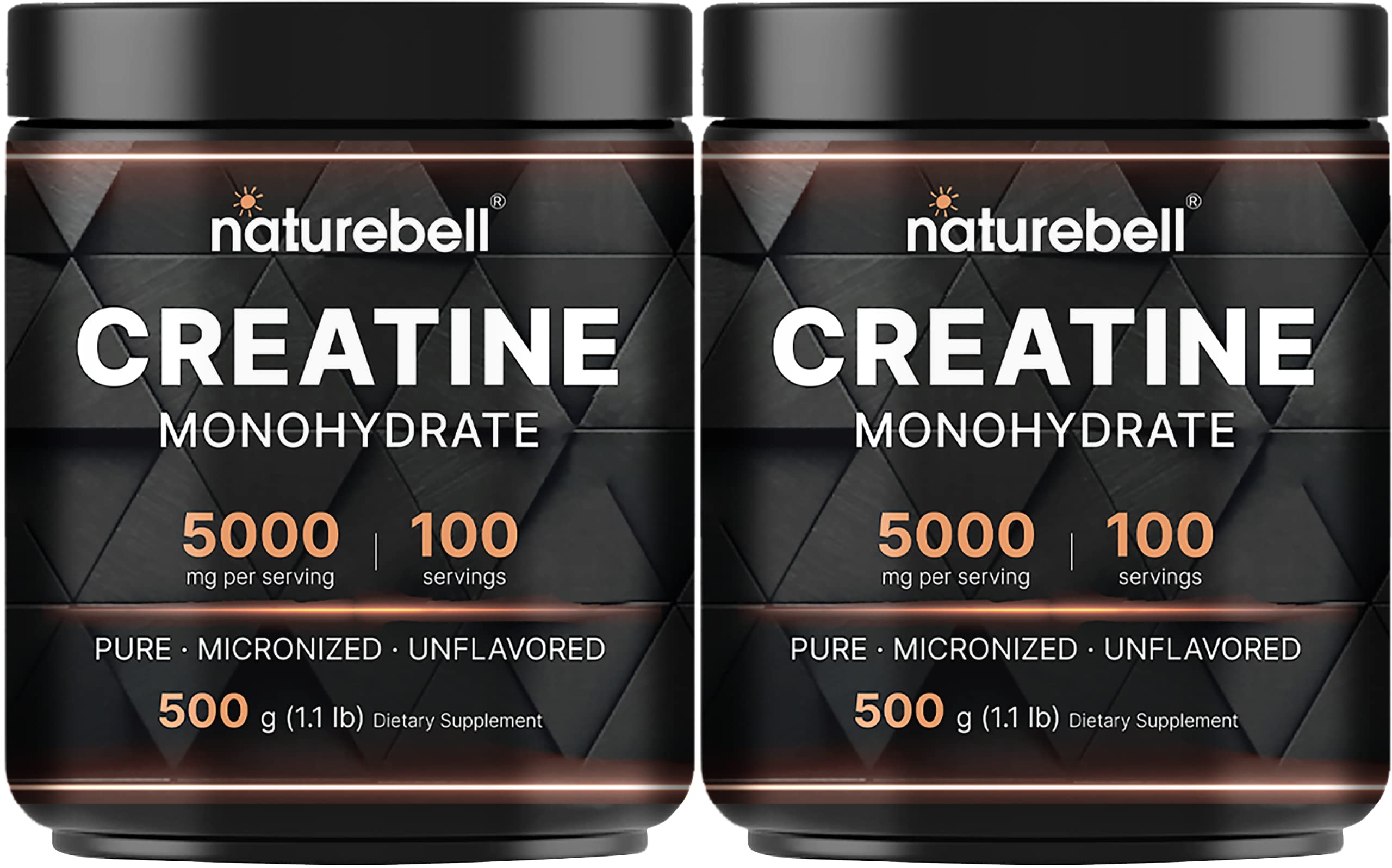 NatureBell Creatine Monohydrate 500g 2-pack – hero image