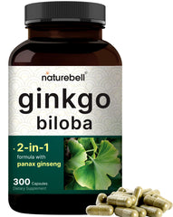 NatureBell Ginkgo Biloba 6000mg with Panax Ginseng 500mg bottle