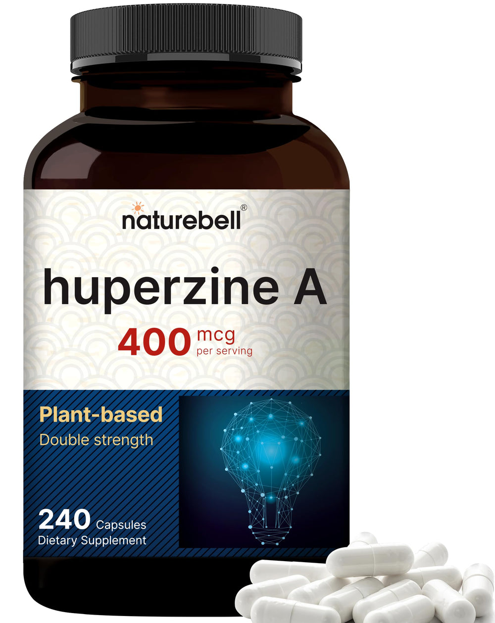 NatureBell Huperzine A bottle with 240 capsules