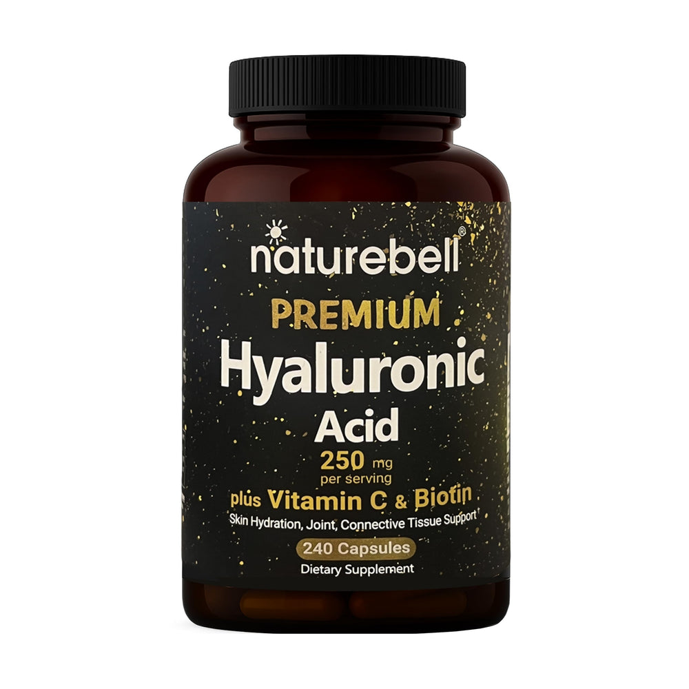 NatureBell Hyaluronic Acid 250mg bottle with 240 capsules