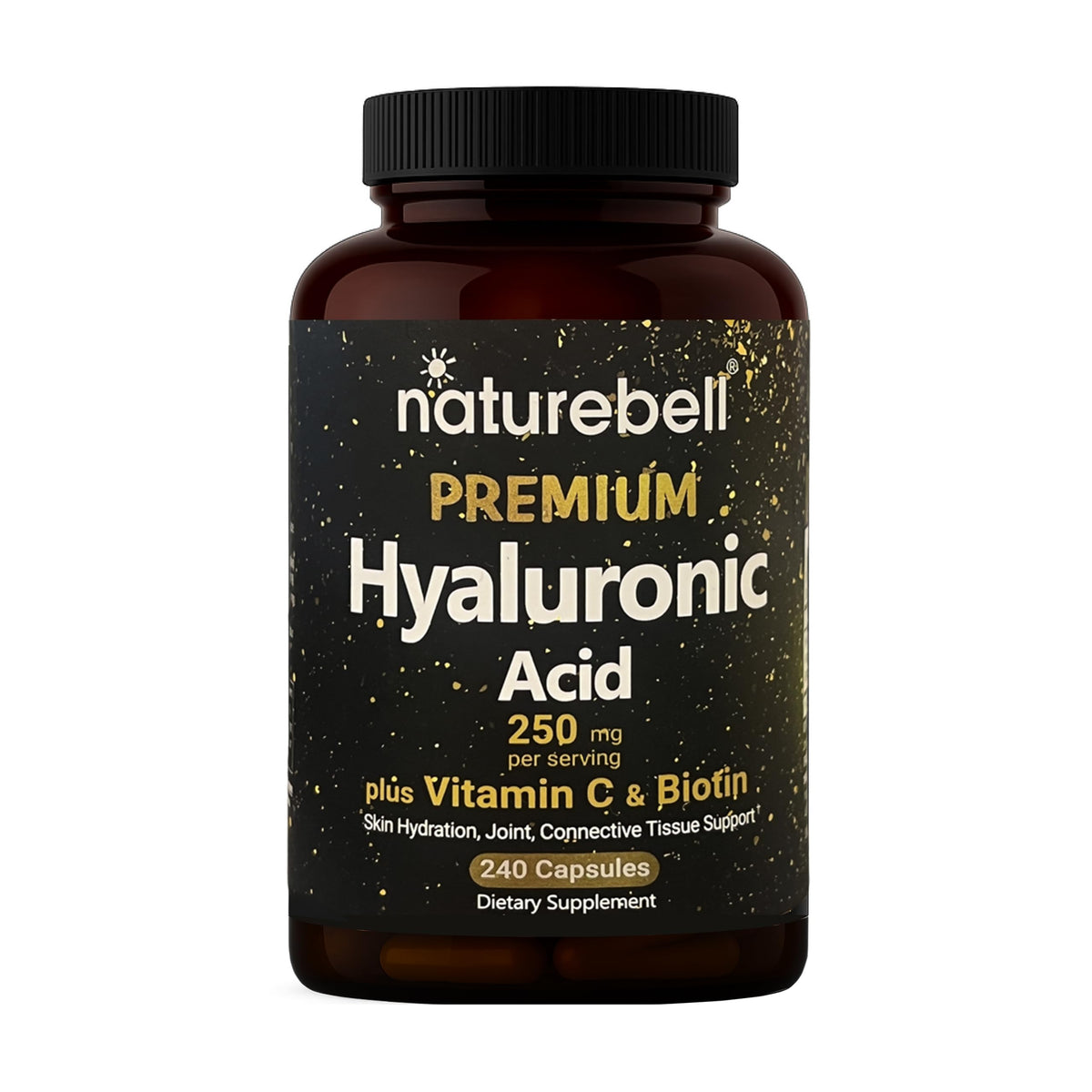 NatureBell Hyaluronic Acid 250mg bottle with 240 capsules