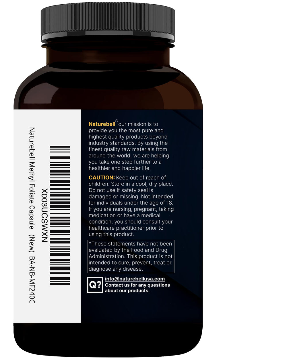 Quality assurance and product labeling for NatureBell L-Methylfolate