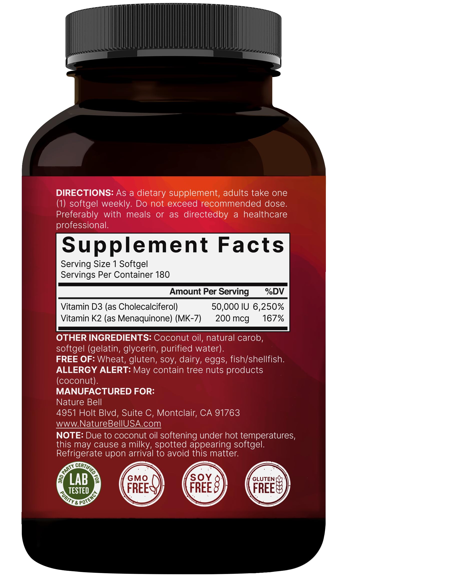 Third-party lab tested safety and potency seal