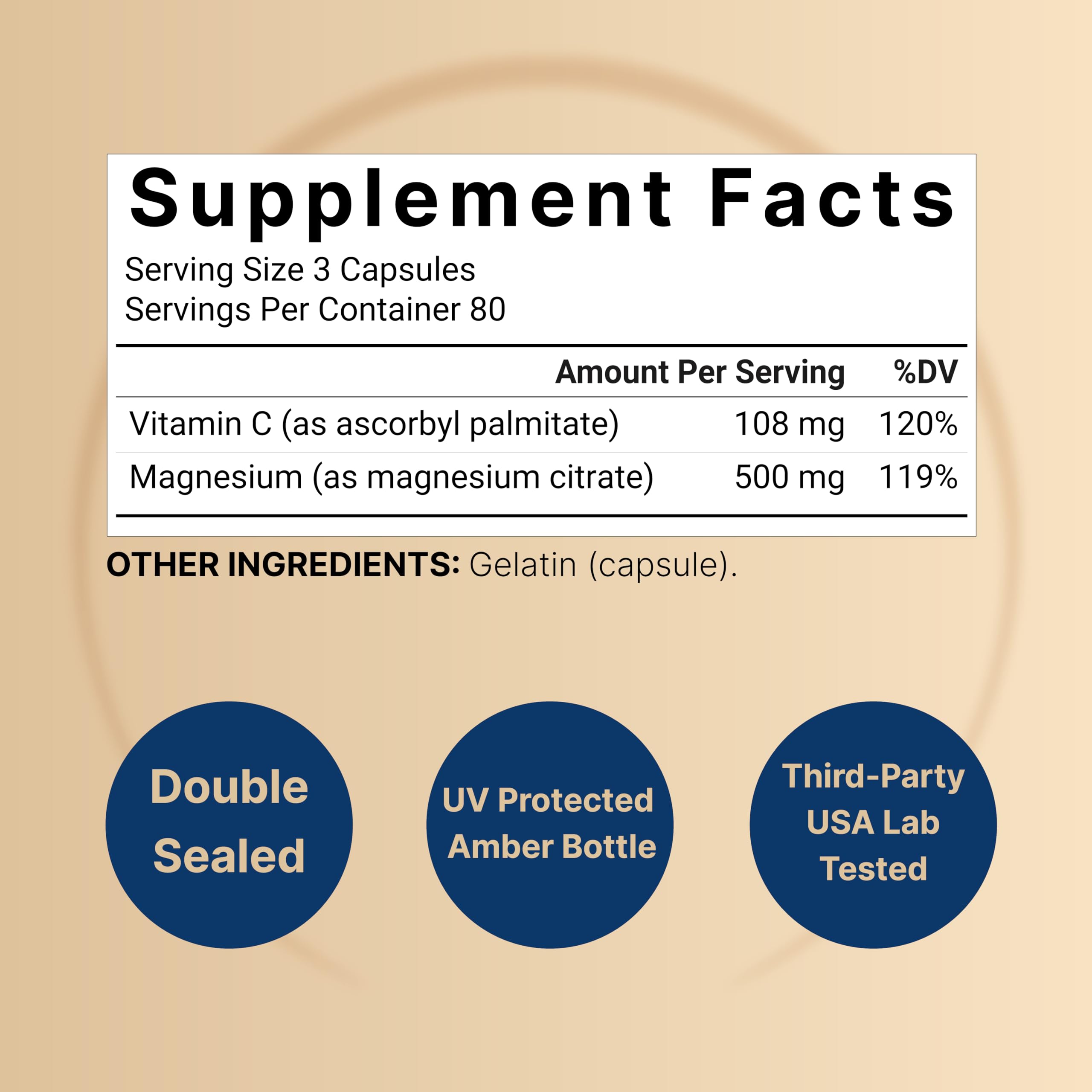 Close-up of NatureBell magnesium citrate bottle label