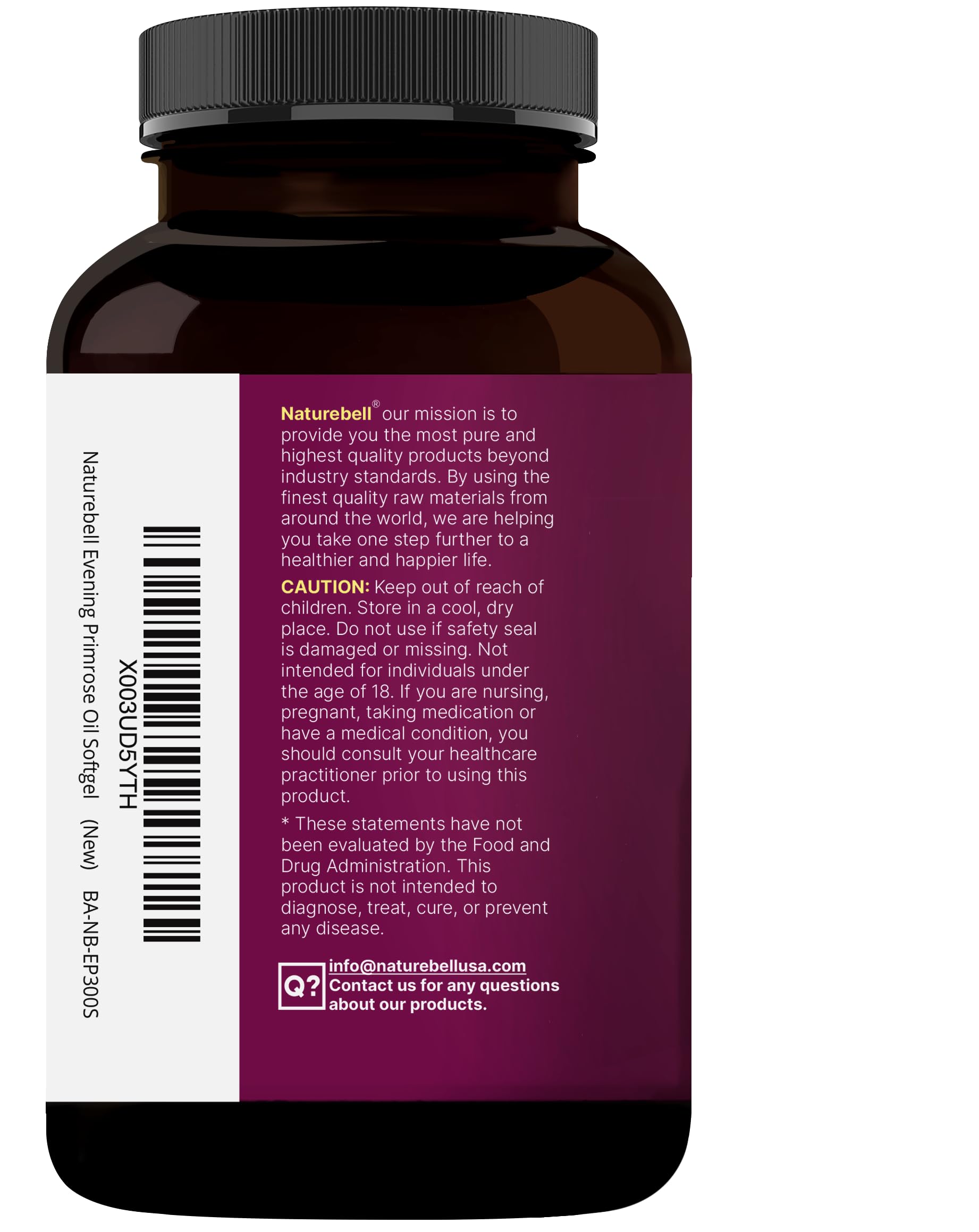 Hexane-free and Non-GMO icons on NatureBell packaging