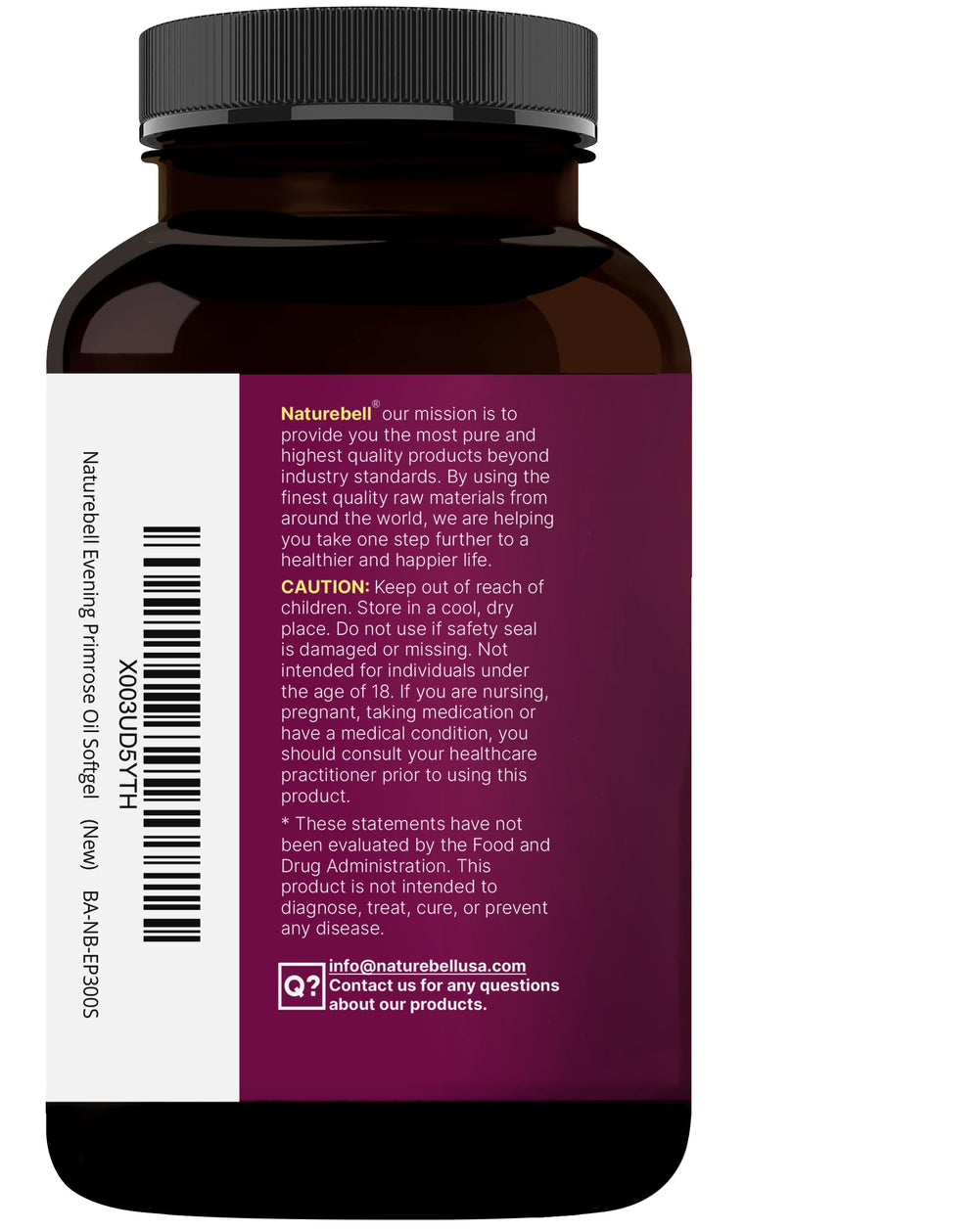 Hexane-free and Non-GMO icons on NatureBell packaging