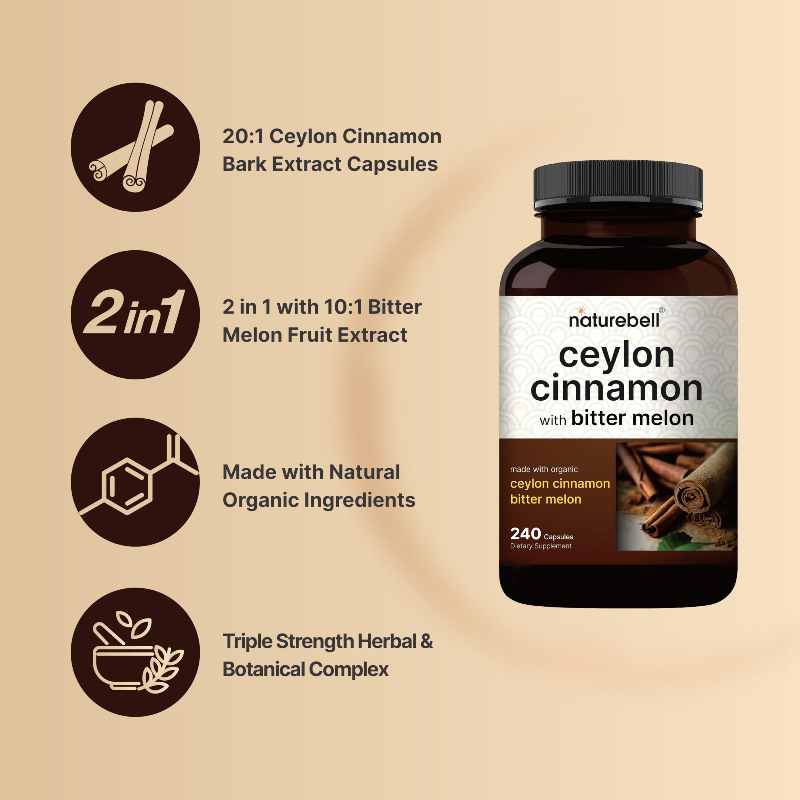 Organic Sri Lanka Ceylon cinnamon bark extract label