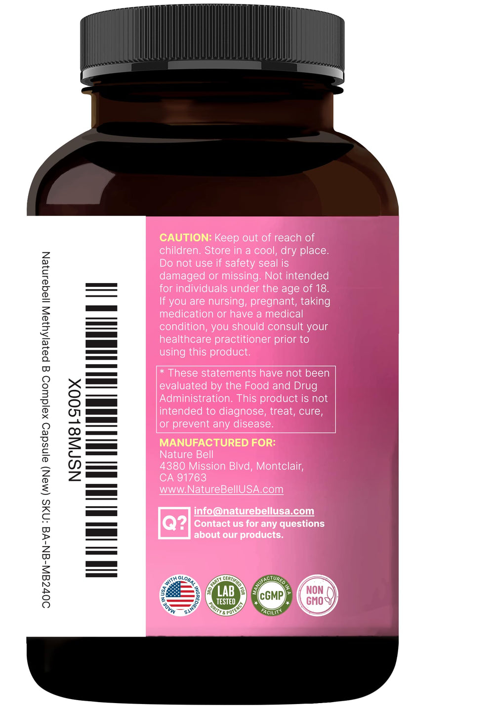 NatureBell packaging with made in USA badge signaling quality manufacturing benefit