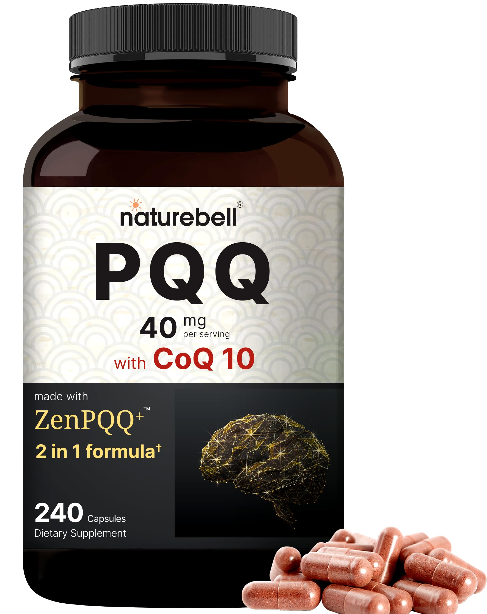 NatureBell PQQ 40mg + CoQ10 bottle label