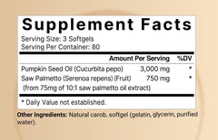 Cold-pressed NatureBell pumpkin seed oil softgels