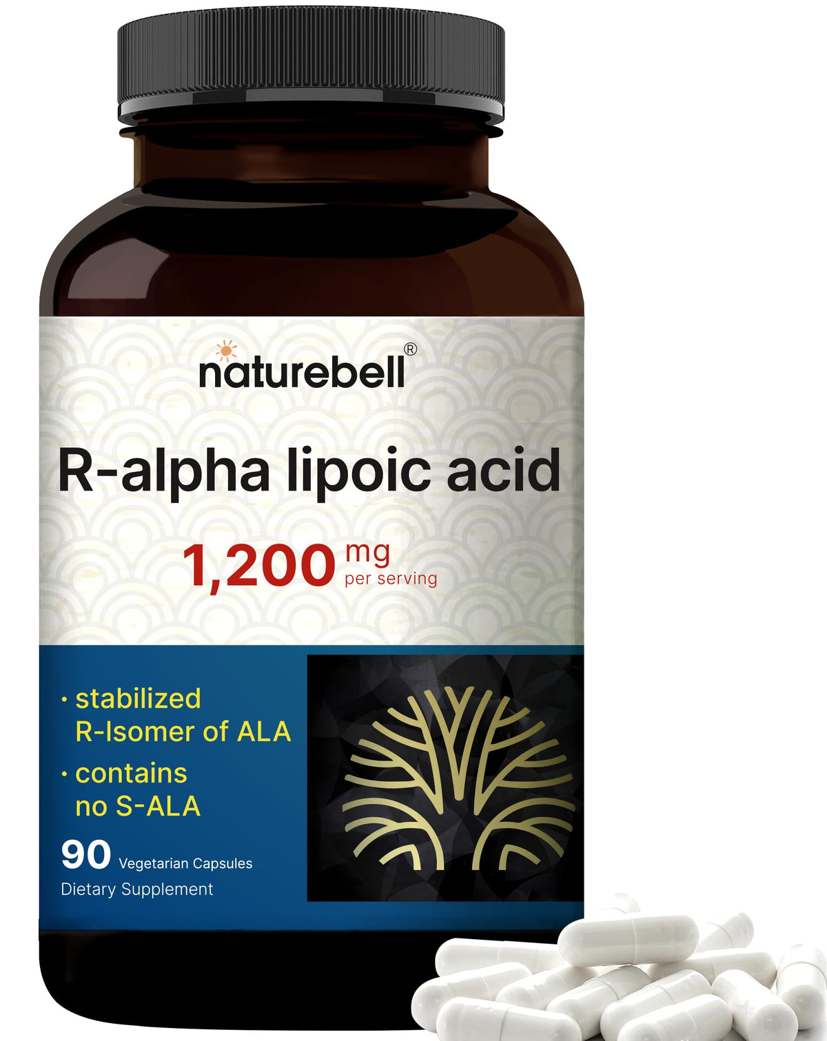 NatureBell R-Alpha Lipoic Acid 1200mg bottle hero image