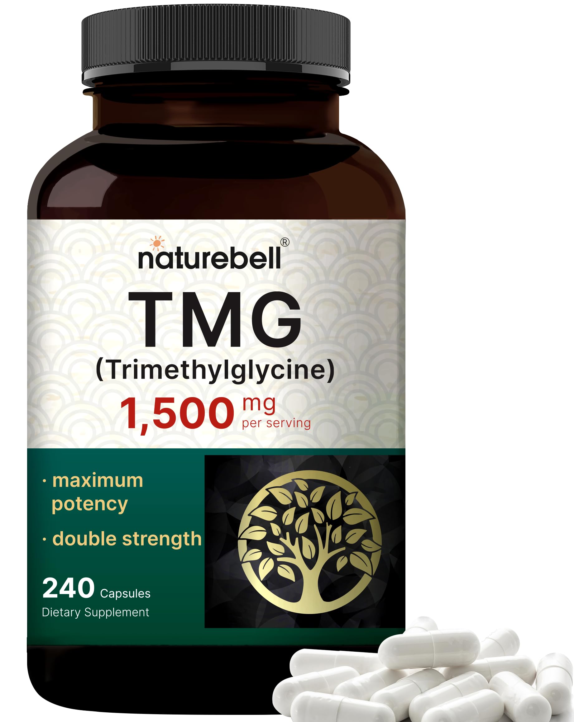 NatureBell TMG bottle 1,500mg 240 capsules front view