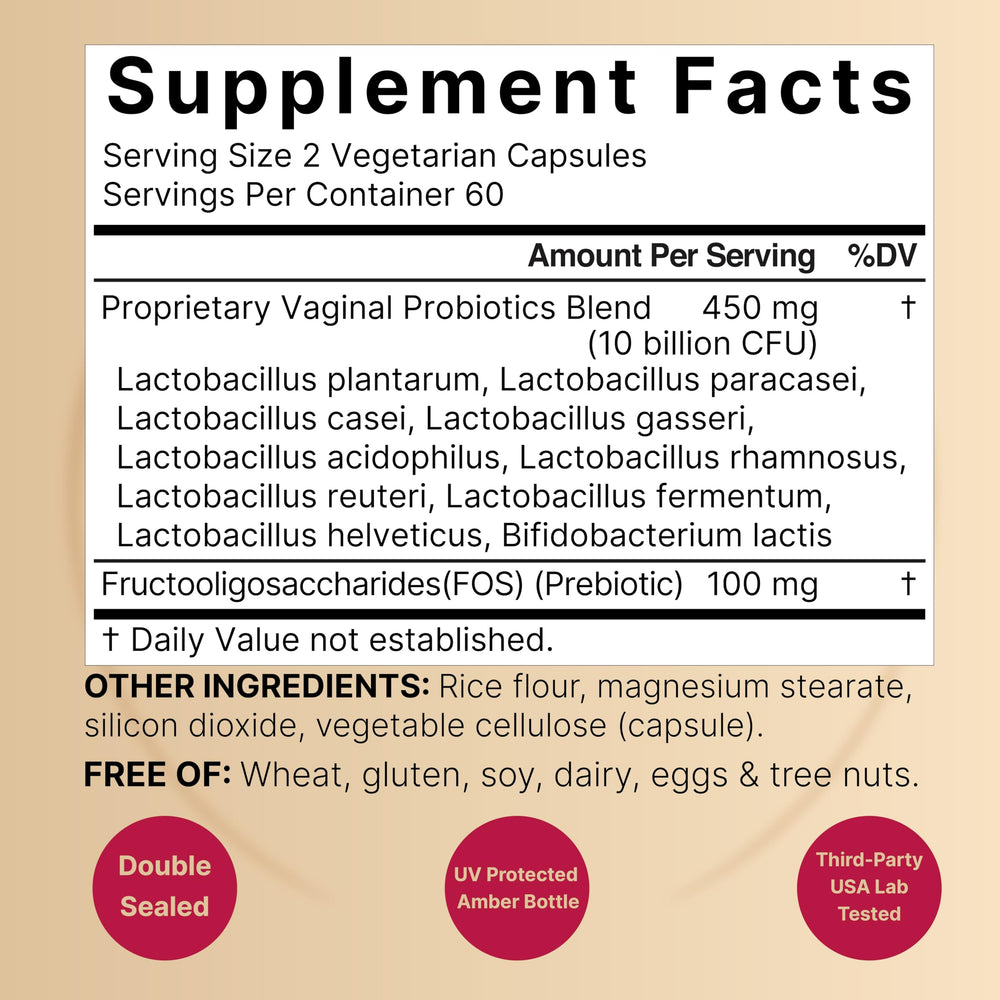 Close-up of NatureBell label showing 10B CFU and 120 capsules
