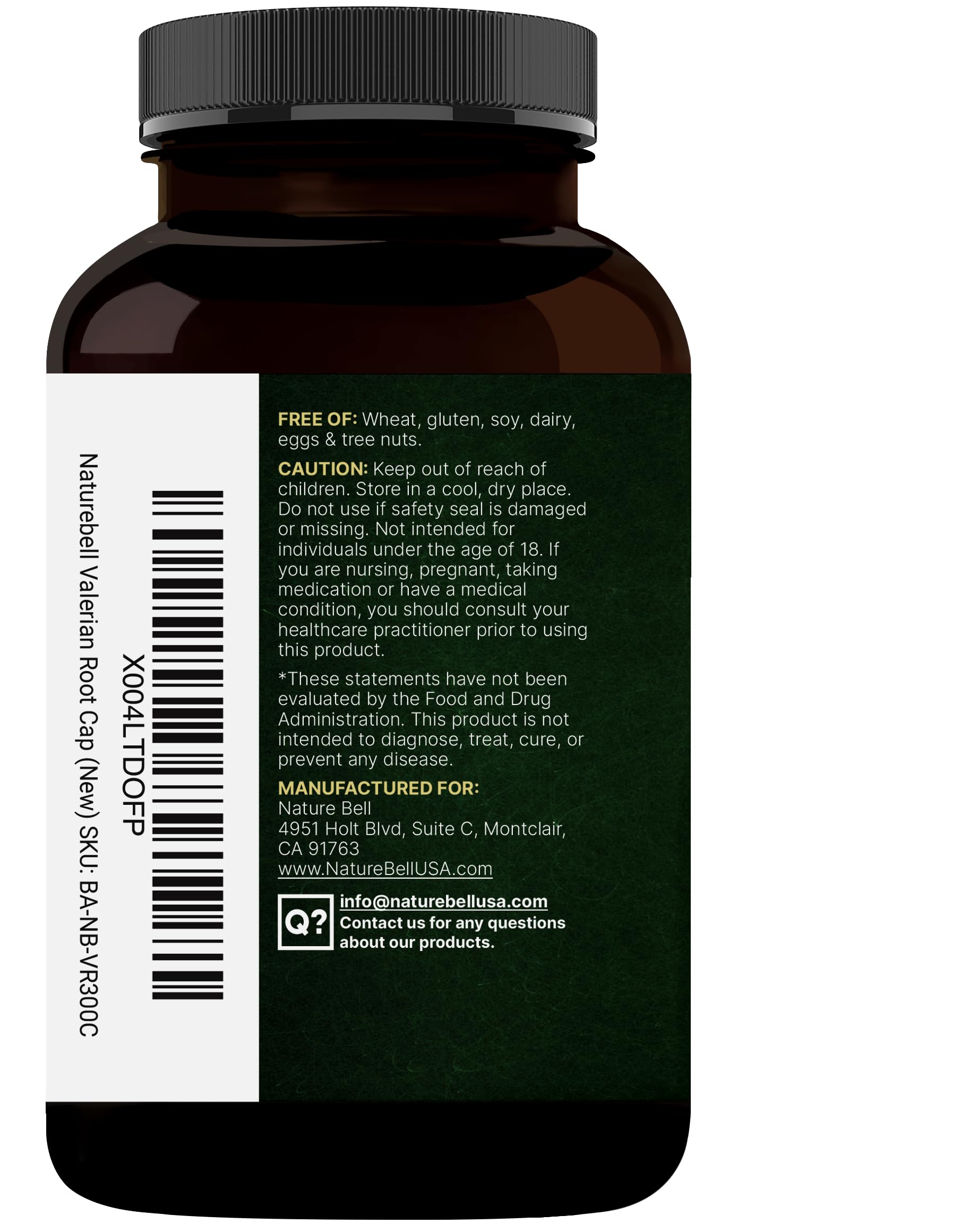 Bedroom nightstand with NatureBell Valerian Root Sleep bottle