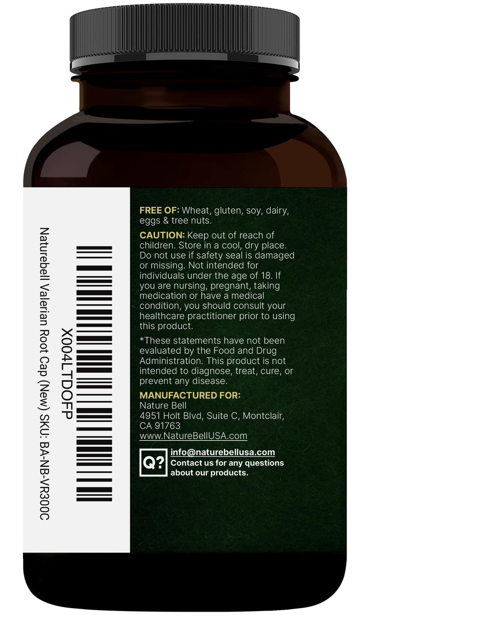 Bedroom nightstand with NatureBell Valerian Root Sleep bottle