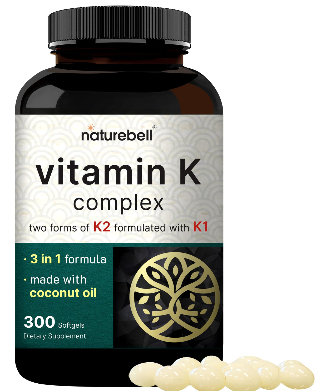 NatureBell Vitamin K Complex bottle with softgels