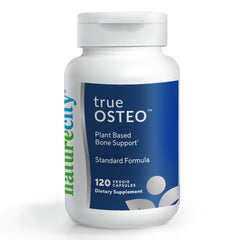 NatureCity True-Osteo bone support supplement bottle with 120 veggie capsules