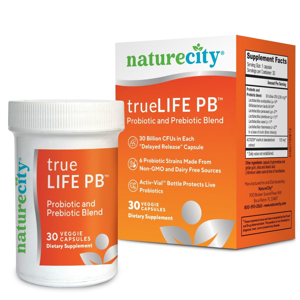 NatureCity True-Life-PB shelf-stable probiotic bottle