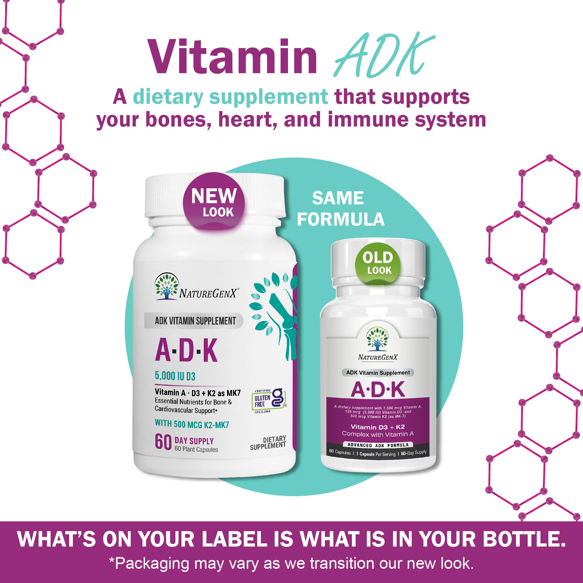 Close-up of NatureGenX ADK capsules