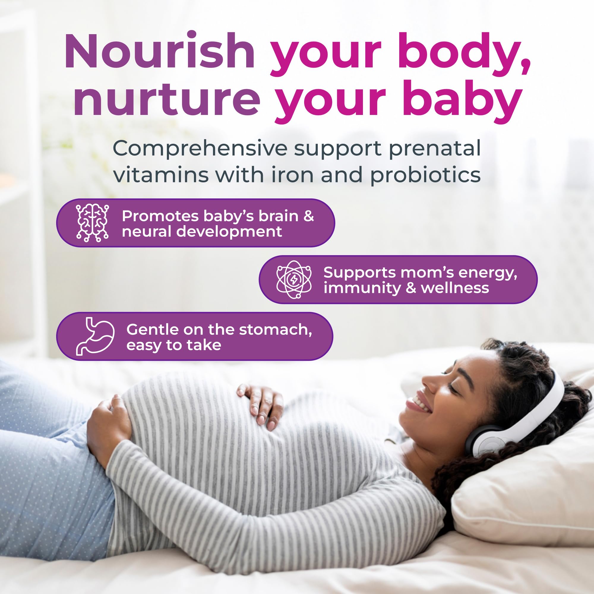 Prenatal probiotics and ginger for morning sickness relief