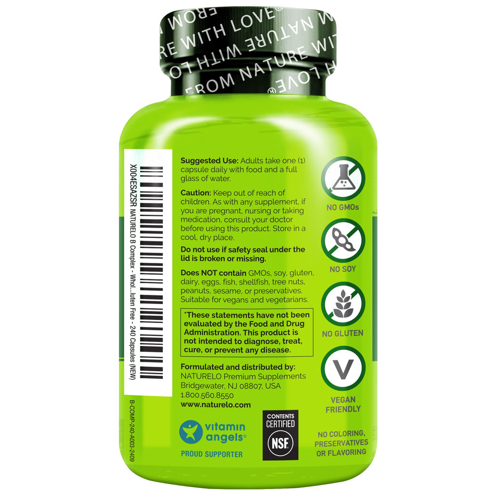 Infographic showing energy, brain and stress support from B Complex