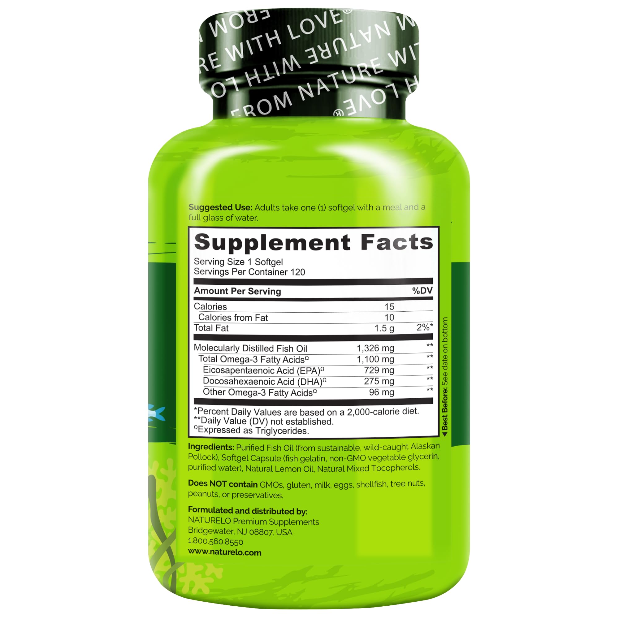 Illustration of triglyceride-form omega-3 for high absorption