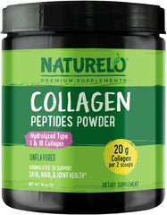 Naturelo Collagen Peptide Powder 16oz bottle