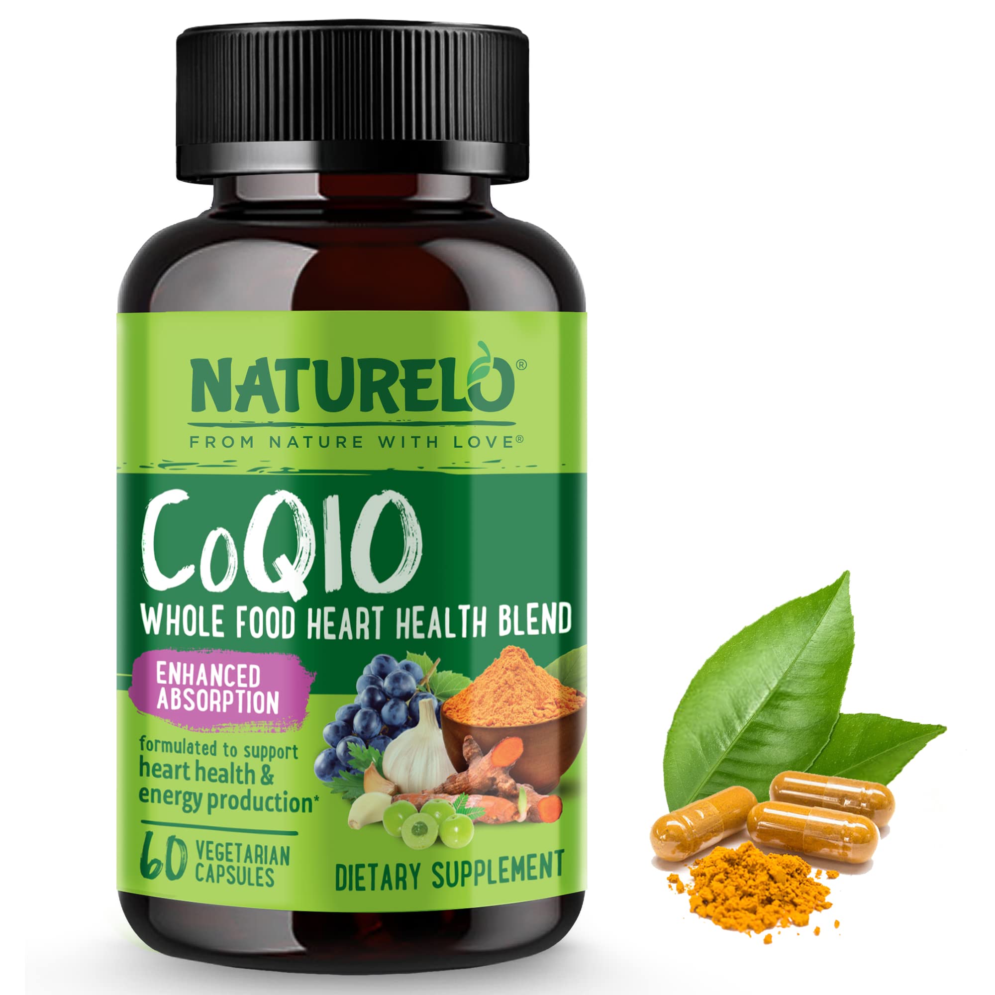 Naturelo CoQ10 100mg vegan capsules 60 count