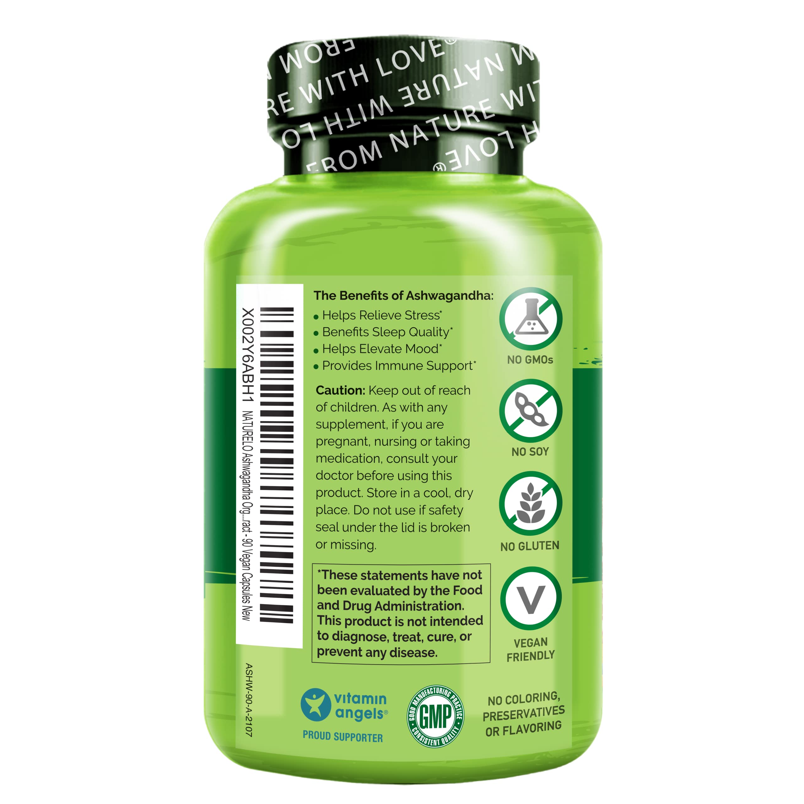 Eco-friendly Naturelo packaging for Ashwagandha