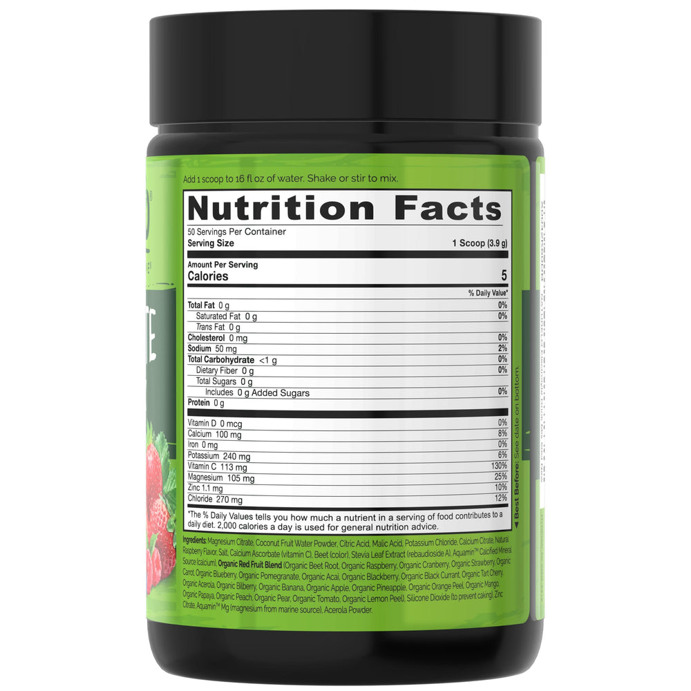 Vegan, sugar-free and Non-GMO hydration product claims