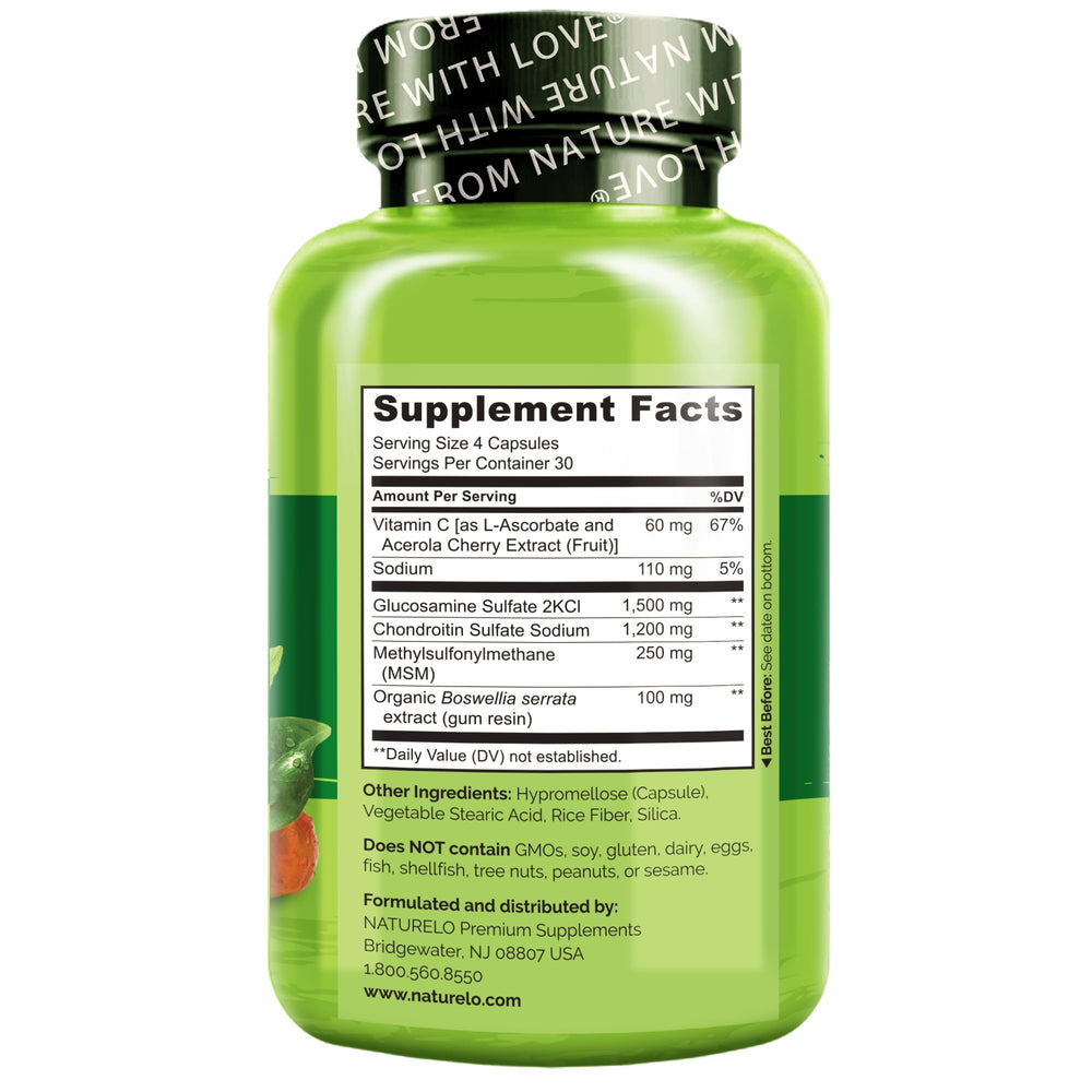 Closer look at Boswellia and Organic Vitamin C ingredients featured on packaging