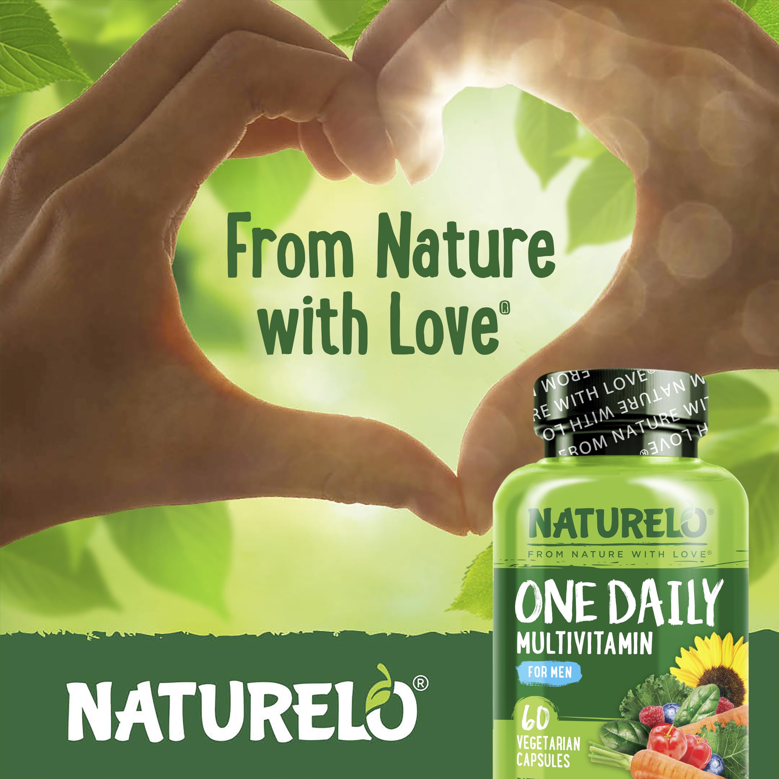 Container showing 60 vegetarian capsules front label