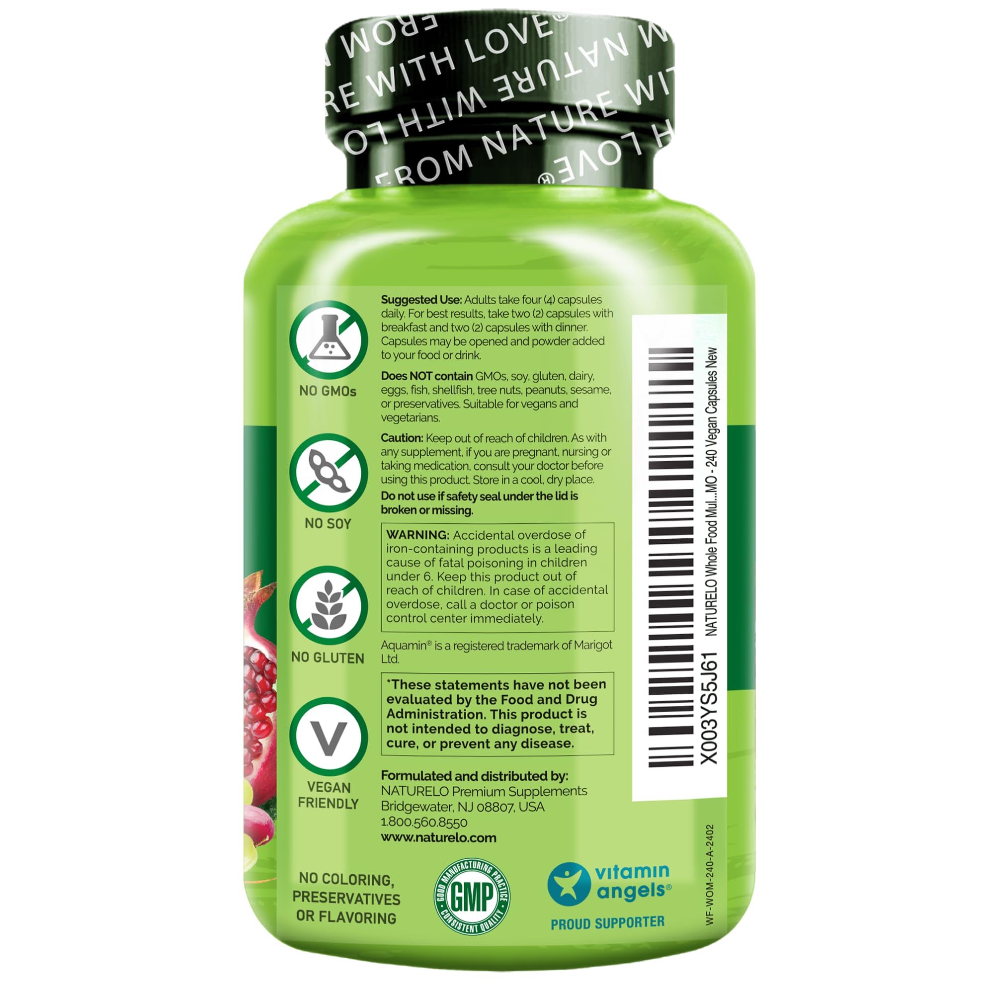 Non-GMO, vegan-friendly multivitamin ingredients