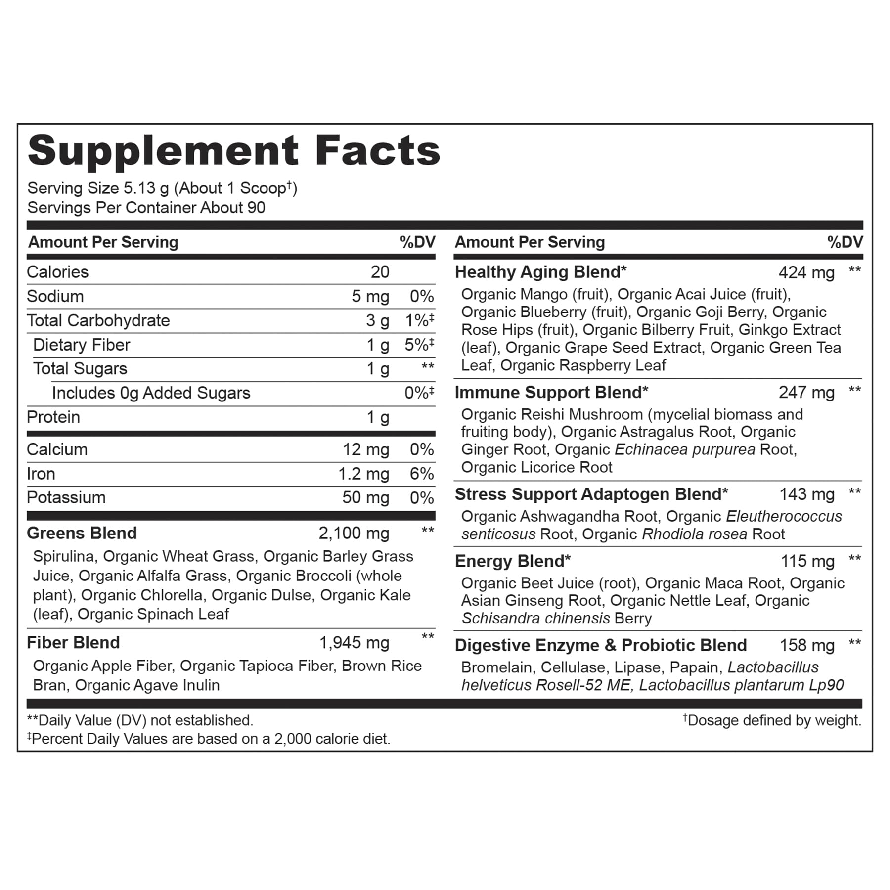 Close-up of the product label showing unsweetened organic ingredients