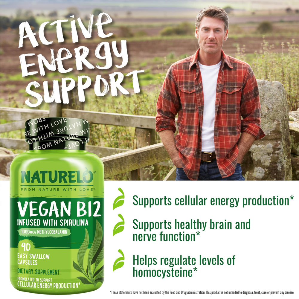 Non-GMO, gluten-free, soy-free vegan B12 supplement