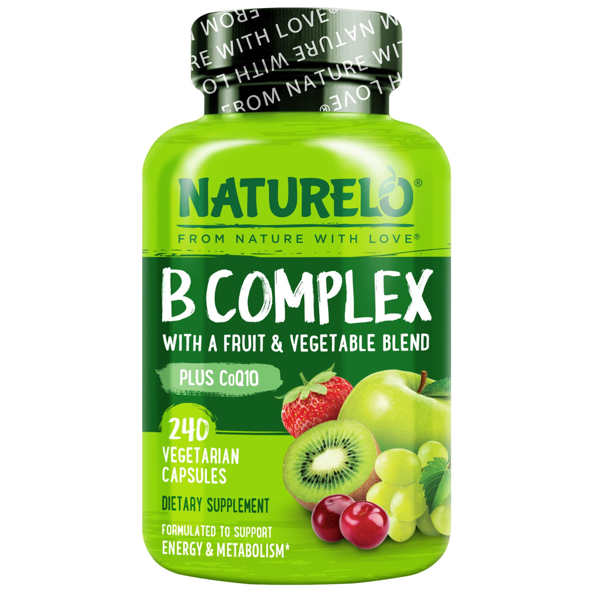 Naturelo Vitamin B Complex bottle with 240 capsules