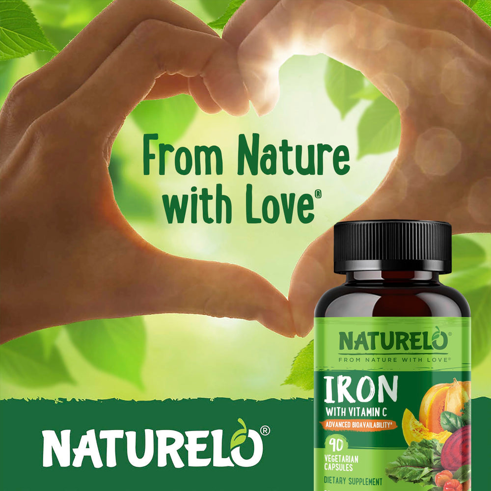 Whole-food organic ingredients blended for iron supplement