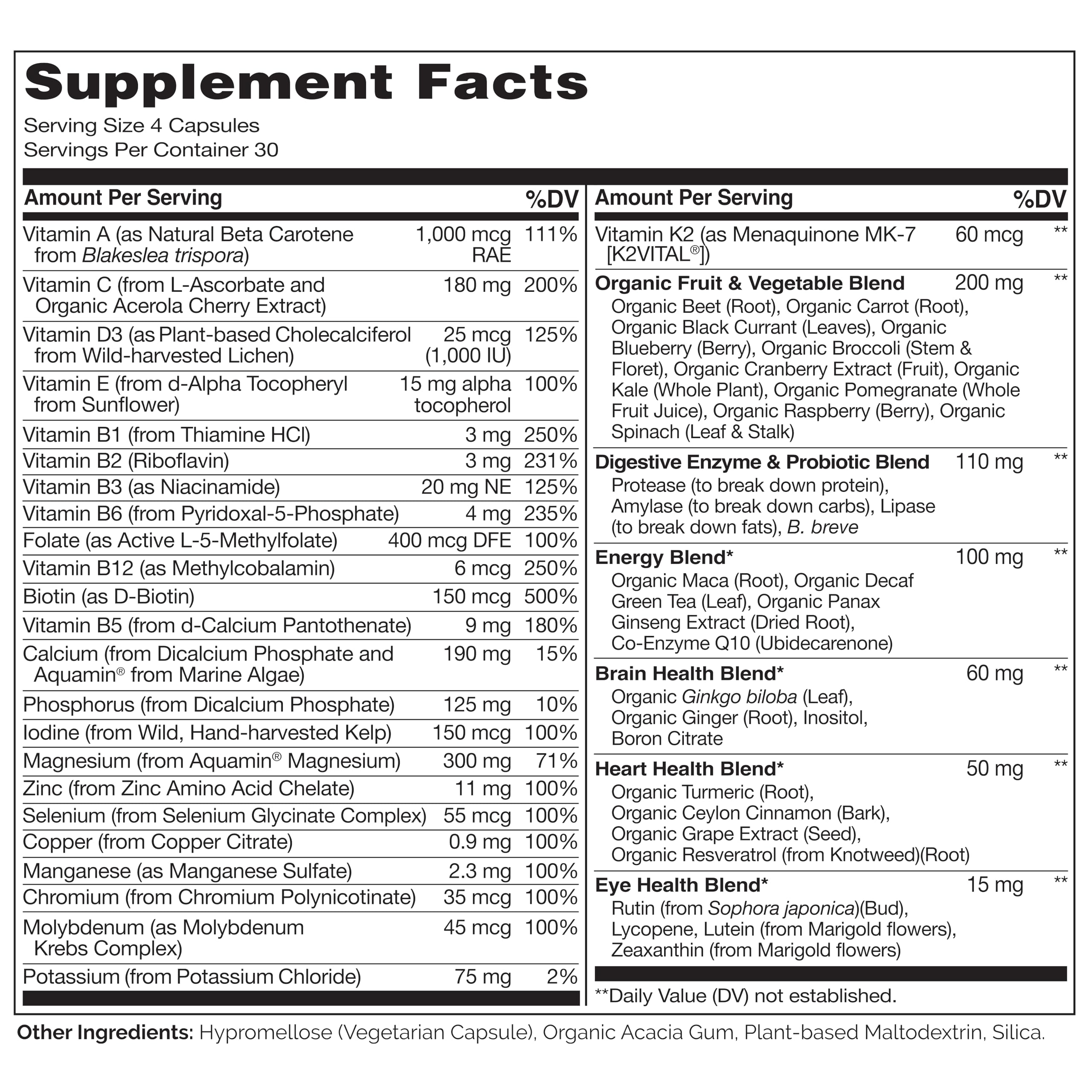 D3 from lichen and minerals in Naturelo multivitamin