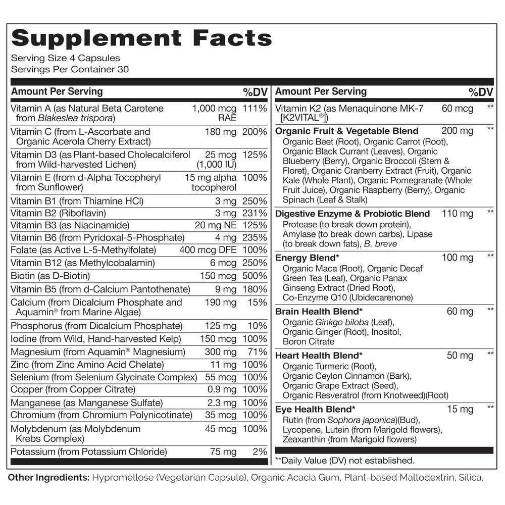 D3 from lichen and minerals in Naturelo multivitamin
