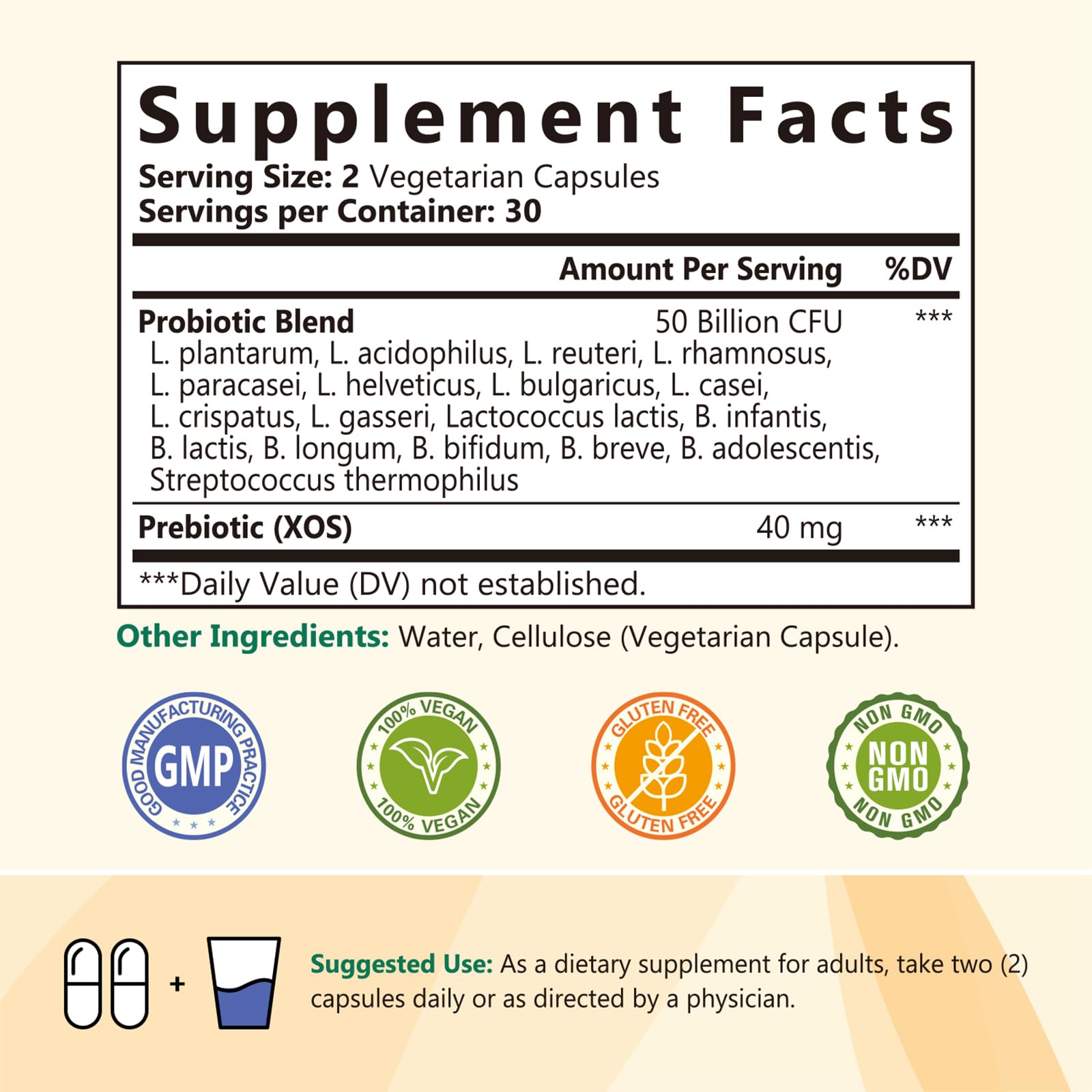 Close-up of NatureMyst Probiotics capsule bottle