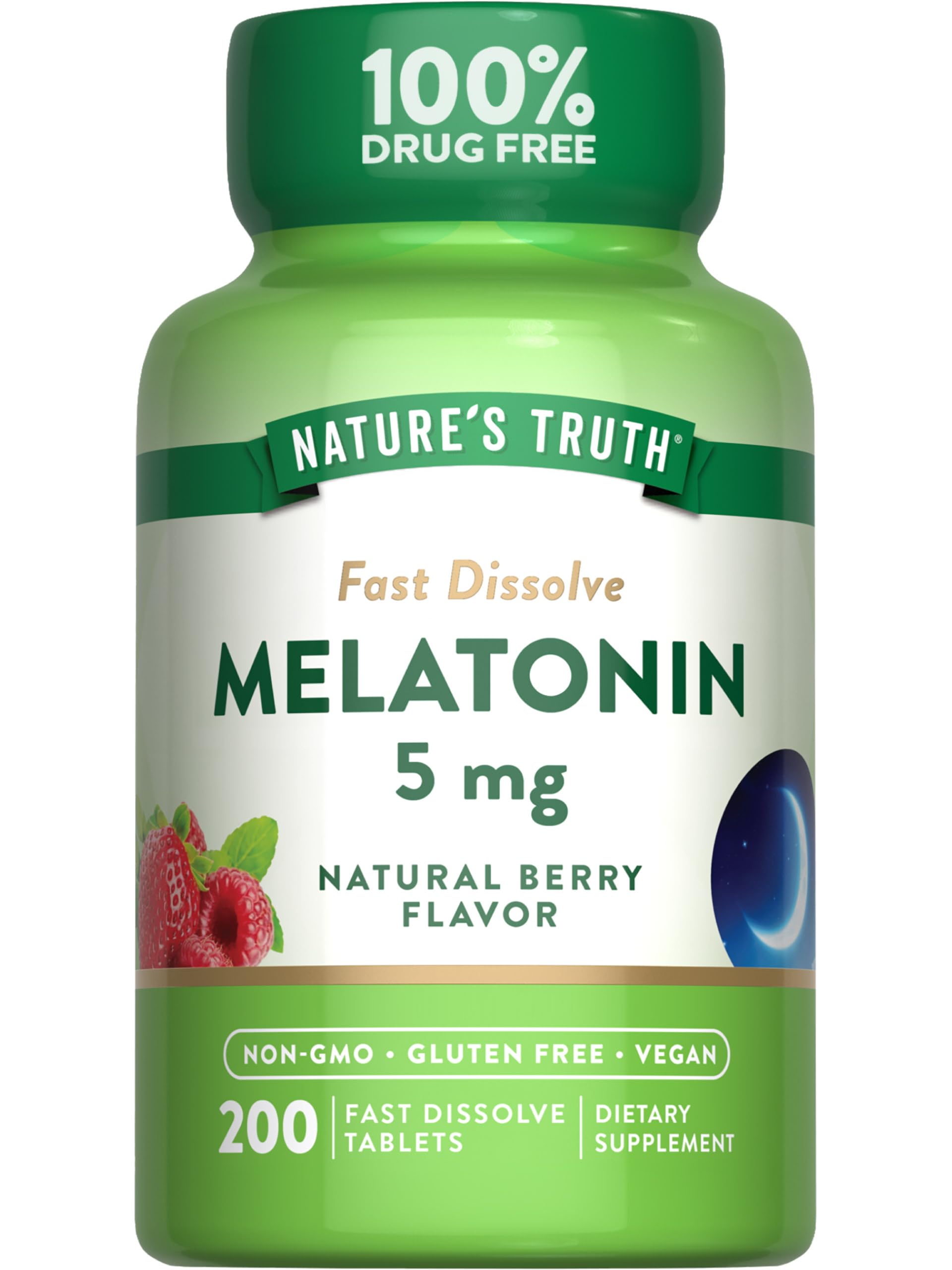 Nature's Truth Melatonin 5 mg fast-dissolve berry-flavored tablet