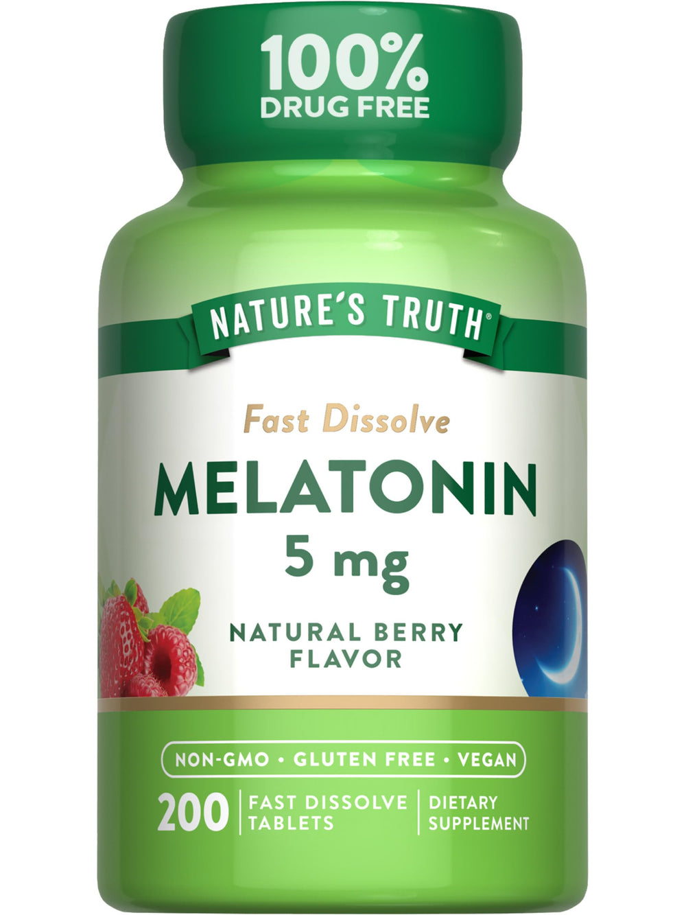 Nature's Truth Melatonin 5 mg fast-dissolve berry-flavored tablet