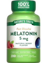 Nature's Truth Melatonin 5 mg fast-dissolve berry-flavored tablet