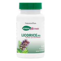 NaturesPlus Herbal Actives Licorice DGL 500 mg bottle – Pack of 2, 60 capsules each