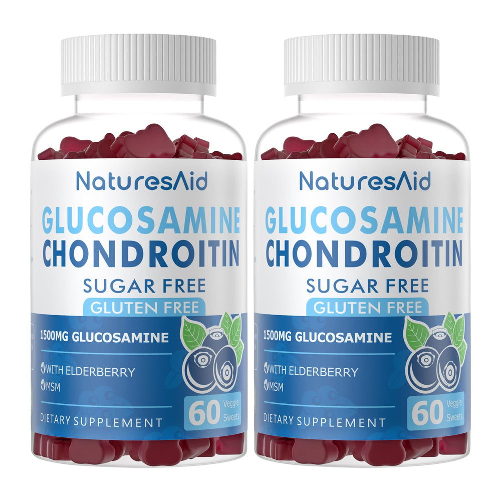 Natures Aid Glucosamine Chondroitin Gummies 2-Pack bottle